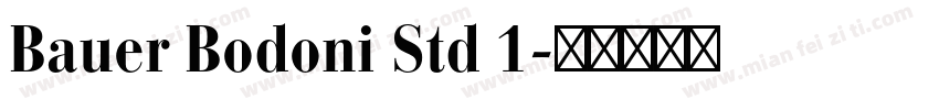 Bauer Bodoni Std 1字体转换